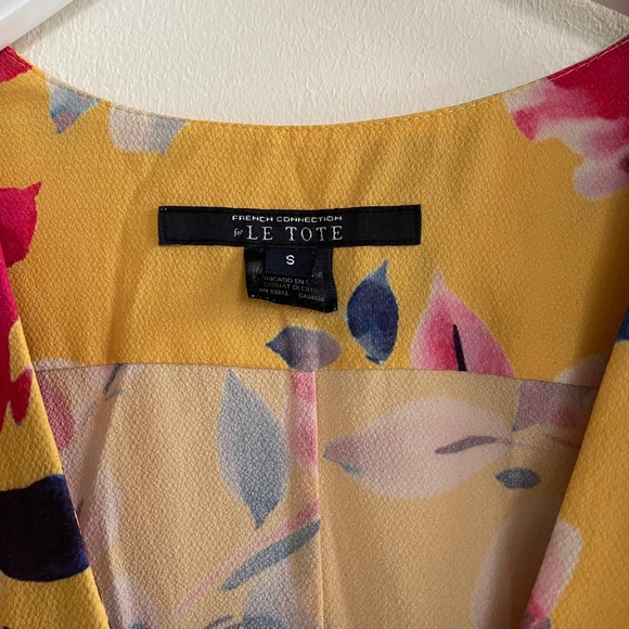 French Connection Low Cut Floral Blouse - Picture 5 of 6